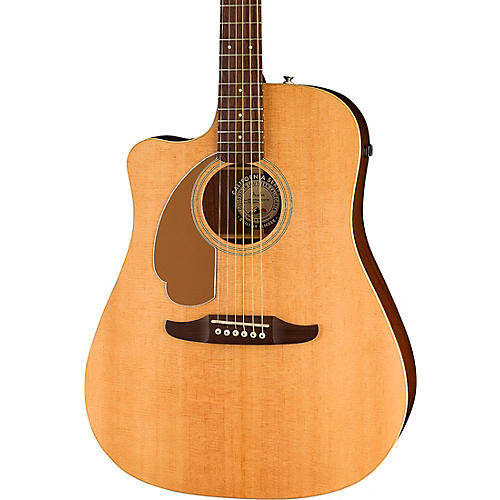 Fender Left-Handed California Redondo Player Acoustic-Electric Guitar Natural - musicians--Friend