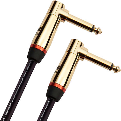 Monster Cable Prolink Rock Pro Audio Instrument Cable, Right Angle to Right Angle 8 in. Black - musicians--Friend