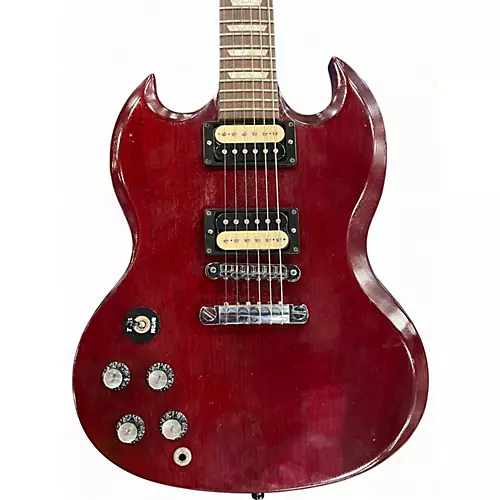 Used Gibson SG Future Tribute LH Trans Red Solid Body Electric Guitar Trans Red - musicians--Friend