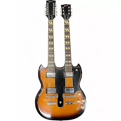 Vintage 1979 Gibson EDS1275 SG Double Neck Vintage Sunburst Solid Body Electric Guitar Vintage Sunburst - musicians--Friend