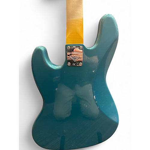 Used Fender Custom Shop 1966 Jazz Bass aged ocean turqoise Electric Bass Guitar aged ocean turqoise - musicians--Friend