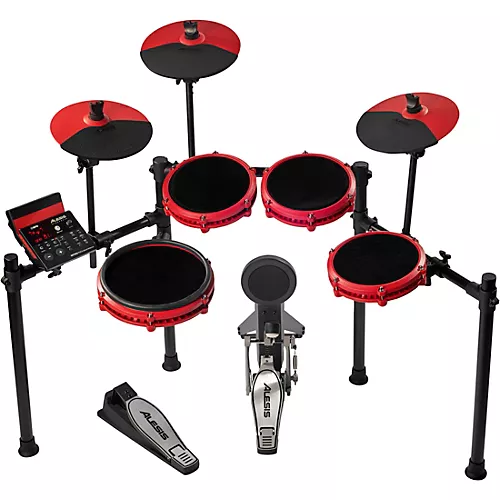 Alesis Nitro Max Expanded Electronic Drum Kit Red - musicians--Friend