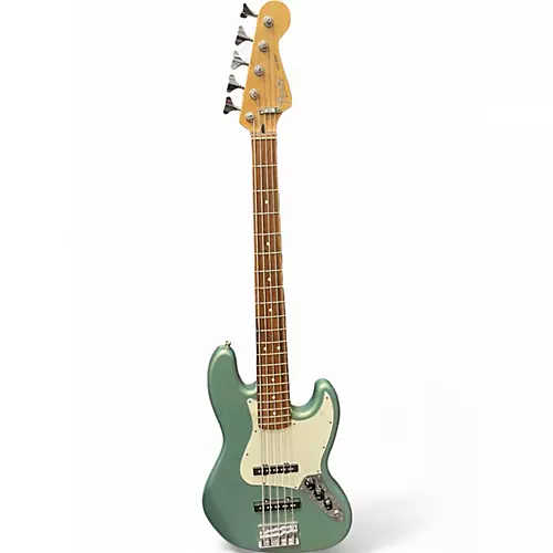 Used Fender Standard Jazz Bass V 5 String SAGE GREEN METALLICA Electric Bass Guitar SAGE GREEN METALLICA - musicians--Friend