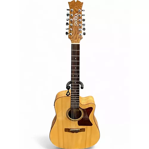 Used Sierra SS112CE Natural 12 String Acoustic Electric Guitar Natural - musicians--Friend