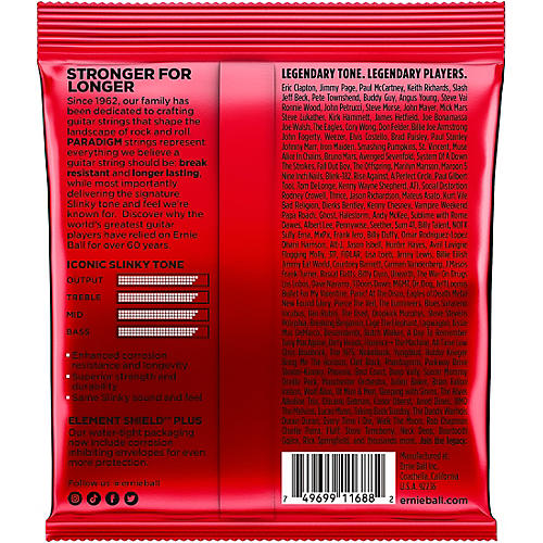 Ernie Ball Paradigm Burly Slinky Electric Guitar Strings 11-52 Gauge - musicians--Friend