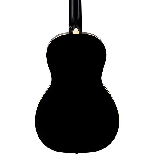 Orangewood Juniper Rubber Bridge Parlor Acoustic-Electric Guitar Black - musicians--Friend