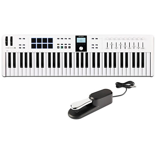 Arturia KeyLab Essential 61 mk3 Keyboard Controller With Universal Sustain Pedal Black - musicians--Friend