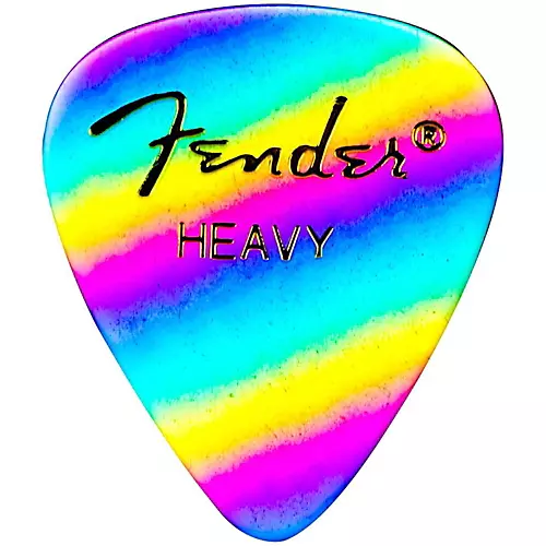 Fender 351 Shape Premium Picks Thin Rainbow Celluloid - 12-Pack Medium 12 Pack - musicians--Friend