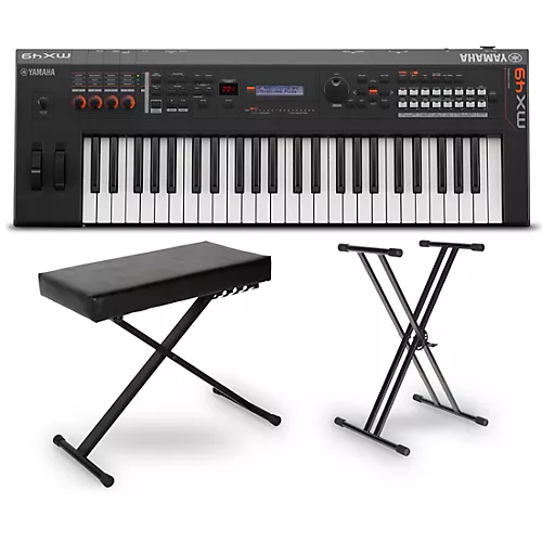 Yamaha MX49 49-Key Music Production Synthesizer Essentials Bundle Black - musicians--Friend