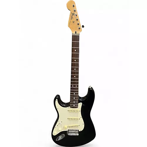 Used 1996 Fender Standard Stratocaster Left Handed Black Electric Guitar Black - musicians--Friend