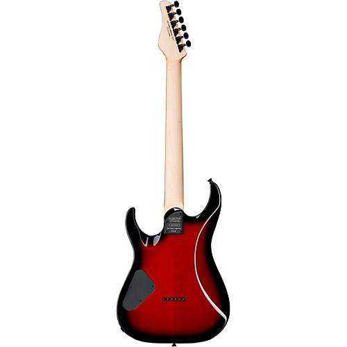 Schecter Guitar Research Custom Shop Sunset 24-6 Hipshot Electric Guitar Red Stain Black Burst - musicians--Friend