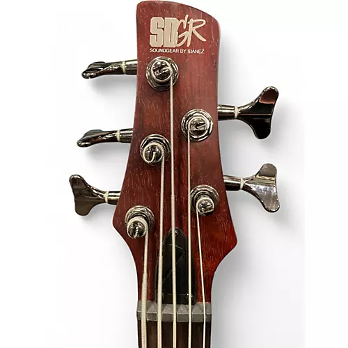 Used Ibanez SR505 5 String Brown Electric Bass Guitar Brown - musicians--Friend