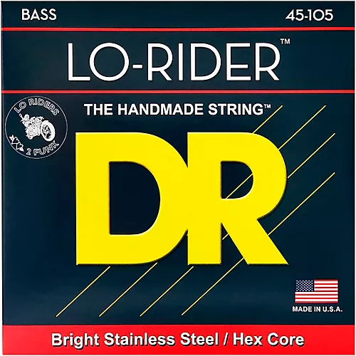 DR Strings Lo-Rider MH-45 Stainless Steel Medium 4-String Bass Strings - musicians--Friend