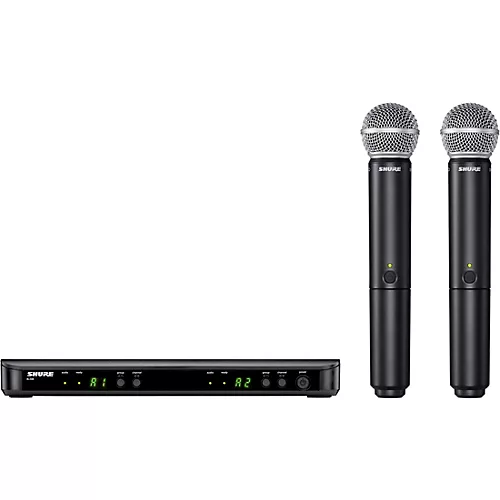 Shure BLX288/SM58 Wireless Dual Vocal System With Two SM58 Handheld Transmitters Band H11 - musicians--Friend