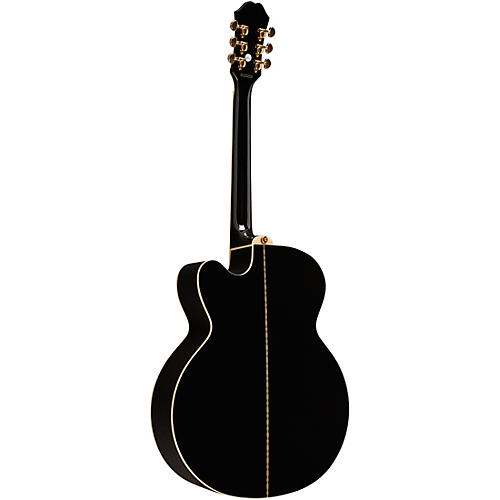 Epiphone J-200 EC Studio Acoustic-Electric Guitar Black - musicians--Friend