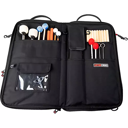 Gator Deluxe Faux Leather Drum Stick Bag Black - musicians--Friend