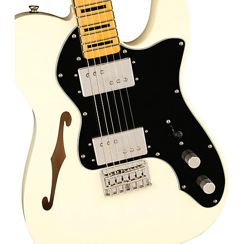Squier Classic Vibe '70s Telecaster Thinline Limited-Edition Electric Guitar Olympic White - musicians--Friend
