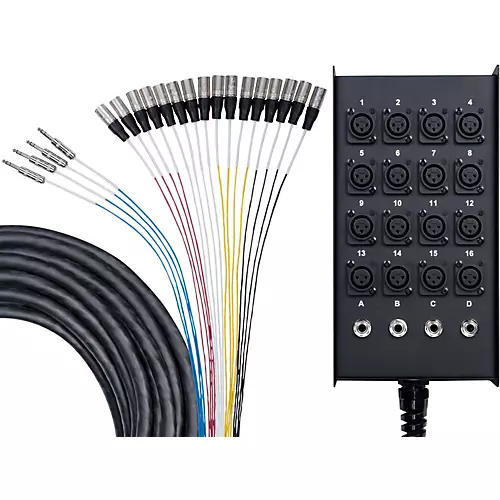 Livewire Advantage 16x4 Snake with TRS Returns 100 ft. Black - musicians--Friend
