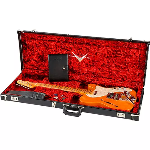 Fender Custom Shop '68 Telecaster Thinline Journeyman Relic Vintage Kalamazoo Mahogany Electric Guitar Aged Natural - musicians--Friend