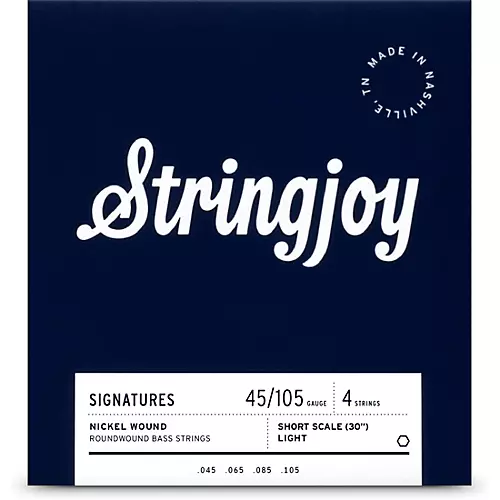 Stringjoy Signatures 4 String Short Scale Nickel Wound Bass Guitar Strings 45 - 105 - musicians--Friend