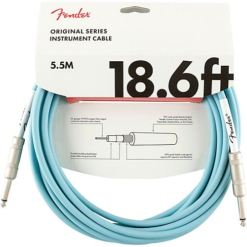 Fender Original Series Straight to Straight Instrument Cable 15 ft. Surf Green - musicians--Friend