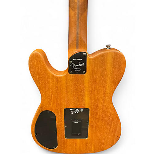 Used Fender Acoustasonic Player Telecaster Black Acoustic Electric Guitar Black - musicians--Friend