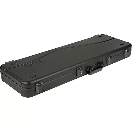 Fender Deluxe Molded ABS Left-Handed P/J Bass Guitar Case Black Gray/Silver - musicians--Friend