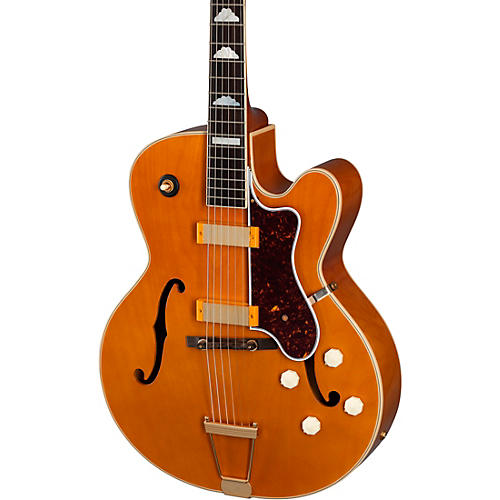 Epiphone 150th Anniversary Zephyr DeLuxe Regent Hollowbody Electric Guitar Aged Antique Natural - musicians--Friend