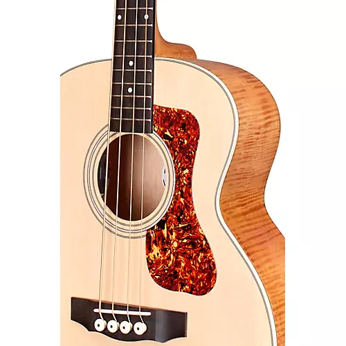 Guild Jumbo Junior Acoustic-Electric Bass Guitar Flame Maple - musicians--Friend
