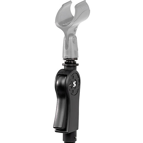 Shure Deluxe Tripod Mic Stand with Pistol Grip One-Handed Clutch Black - musicians--Friend