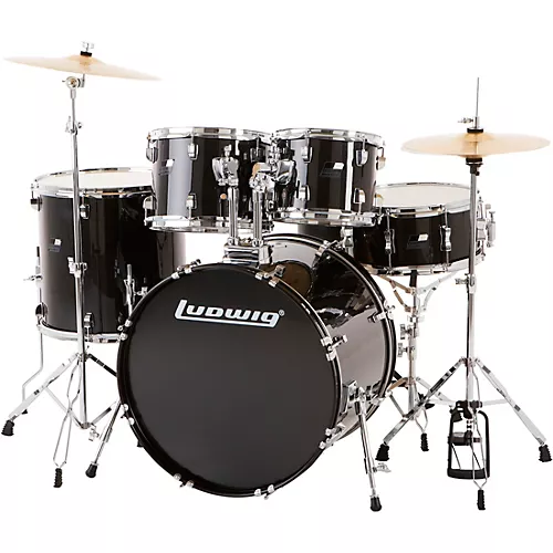 Ludwig BackBeat Complete 5-Piece Drum Set With Hardware and Cymbals Metallic Purple Mist - musicians--Friend