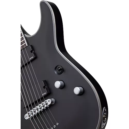 Schecter Guitar Research Damien Platinum 7-String Electric Guitar Satin Black - musicians--Friend