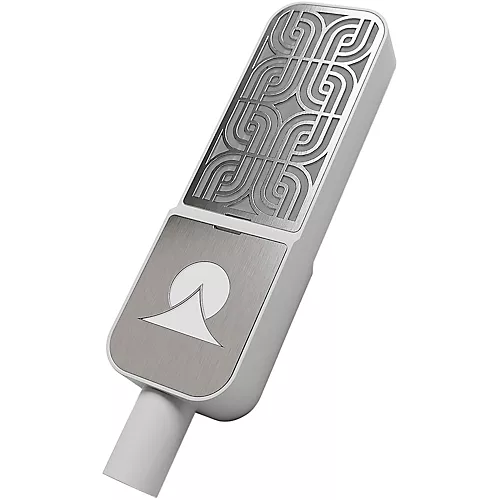 Ohma World Motif Ribbon Microphone White & Stainless Steel - musicians--Friend