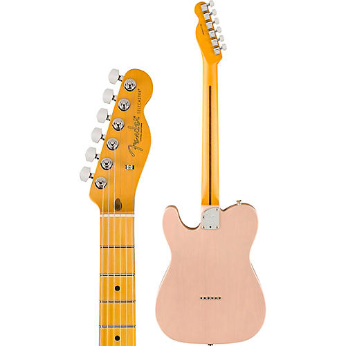 Fender American Professional II Telecaster Thinline Limited-Edition Electric Guitar Transparent Shell Pink - musicians--Friend