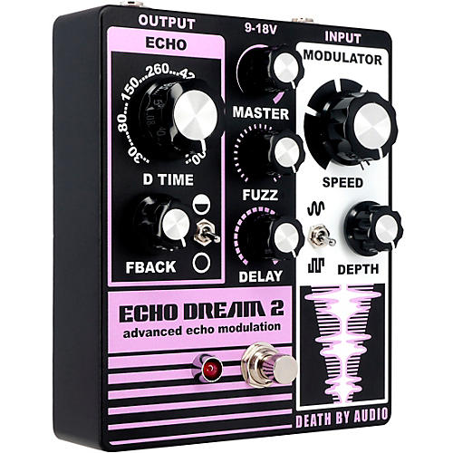 Death By Audio Echo Dream 2 Delay Effects Pedal Purple - musicians--Friend