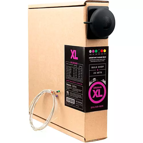 D'Addario EXL120 Guitar Strings Bulk Pack Super Light 25 Sets - musicians--Friend