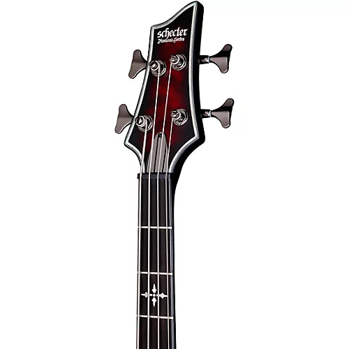 Schecter Guitar Research Hellraiser Extreme-4 Electric Bass Guitar Satin Crimson Red Burst - musicians--Friend