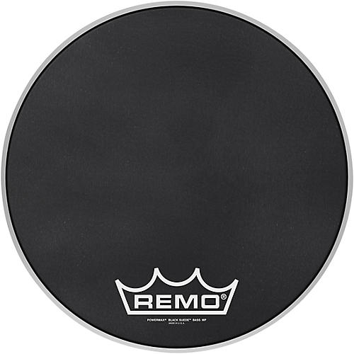Remo Powermax Black Suede Crimplock Bass Drum Head 20 in. - musicians--Friend