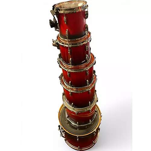 Used Pearl 6 Piece Session Studio Classic Crimson Red Burst Drum Kit Crimson Red Burst - musicians--Friend