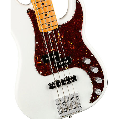 Fender American Ultra Precision Bass Maple Fingerboard Arctic Pearl - musicians--Friend