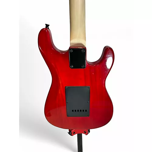 Used Lyx Pro LH Stratocaster Red Electric Guitar Red - musicians--Friend