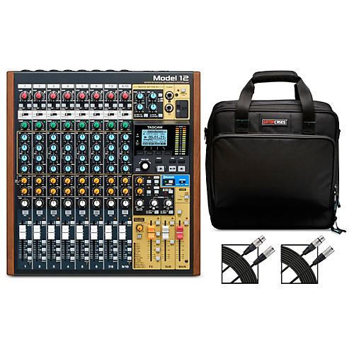 TASCAM Model 12 12-Channel All-in-One Mixer With Gator Mixer Bag and Cables - musicians--Friend