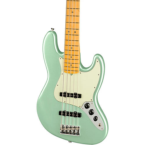 Fender American Professional II Jazz Bass V Maple Fingerboard Mystic Surf Green - musicians--Friend