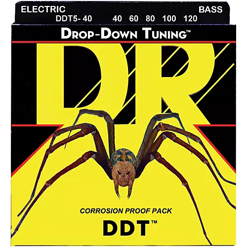 DR Strings Drop Down Tuning Lite 5-String Bass Strings (40-120) - musicians--Friend
