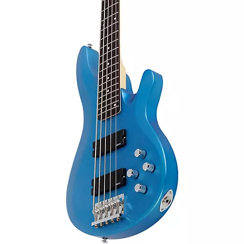 Schecter Guitar Research C-5 Deluxe Electric Bass Satin Metallic Light Blue - musicians--Friend