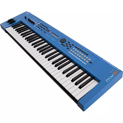 Yamaha MX61 61-Key Music Production Synthesizer Essentials Bundle Blue - musicians--Friend