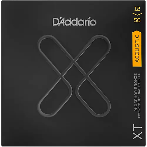 D'Addario XT Acoustic Phosphor Bronze Strings, Light Top/Medium Bottom, 12-56 - musicians--Friend