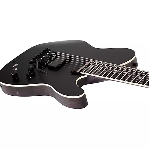 Schecter Guitar Research PT-7 FR-S SLS Elite Evil Twin Electric Guitar Satin Black - musicians--Friend