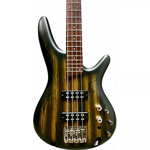 Used Ibanez SR300 Black and Gold Electric Bass Guitar Black and Gold - musicians--Friend