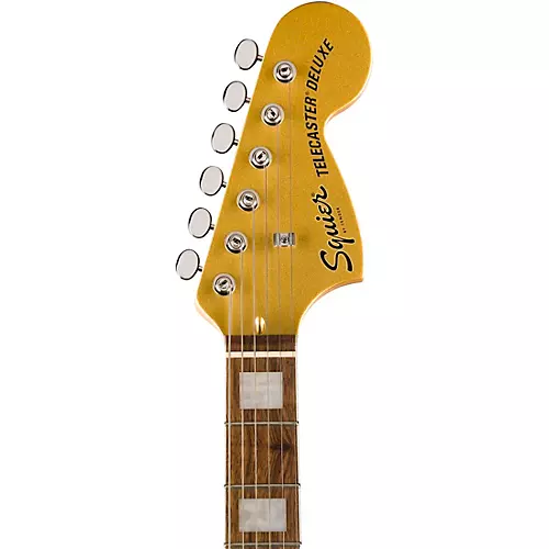 Squier Paranormal Troublemaker Telecaster Deluxe Limited-Edition Electric Guitar Aztec Gold - musicians--Friend